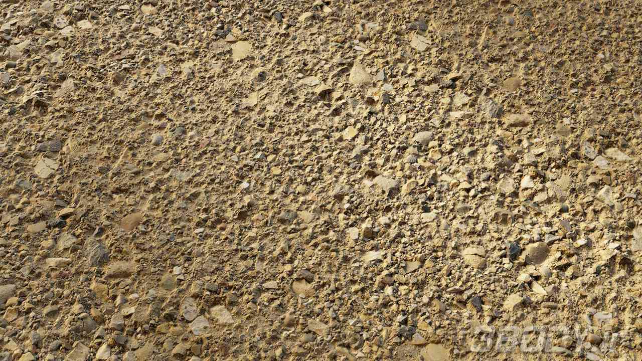 متریال سنگ ریزه زمینی ground gravel عکس 1